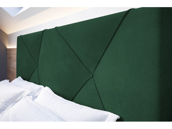 Łóżko tapicerowane Rino 180 Kronos 19 butelkowa zieleń