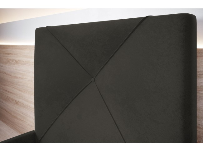 Łóżko tapicerowane Rino 90 Kronos 34 ciemny szary