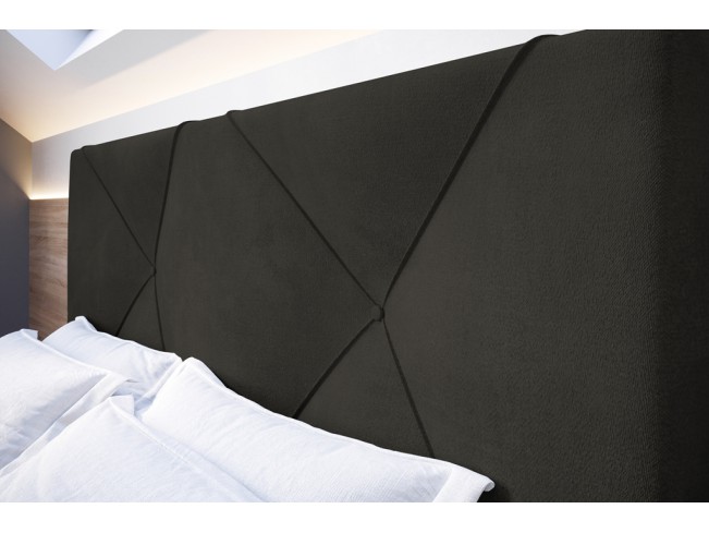 Łóżko tapicerowane Rino 140 Kronos 34 ciemny szary