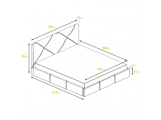 Łóżko tapicerowane RINO KR-34 160