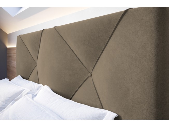 Łóżko tapicerowane Rino 160 Monolith 09 jasny brąz