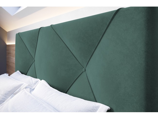 Łóżko tapicerowane Rino 180 Monolith 37 zielony