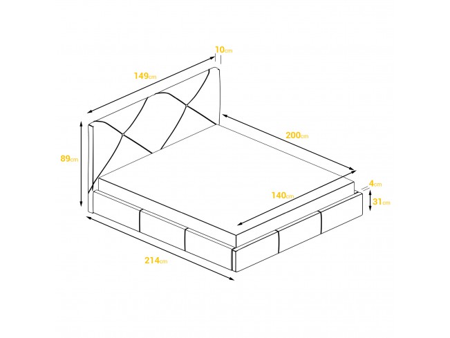 Łóżko tapicerowane RINO MO-48 140
