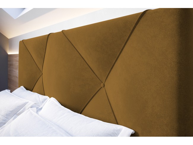 Łóżko tapicerowane Rino 180 Monolith 48 miodowy