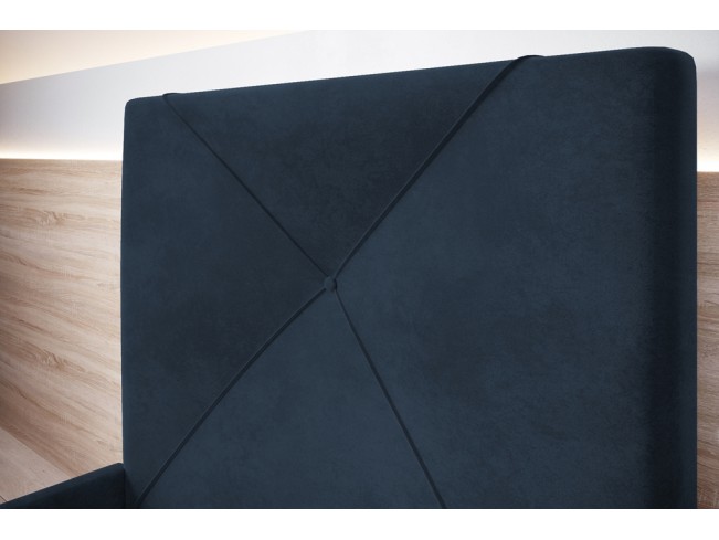 Łóżko tapicerowane Rino 120 Monolith 77 granatowy