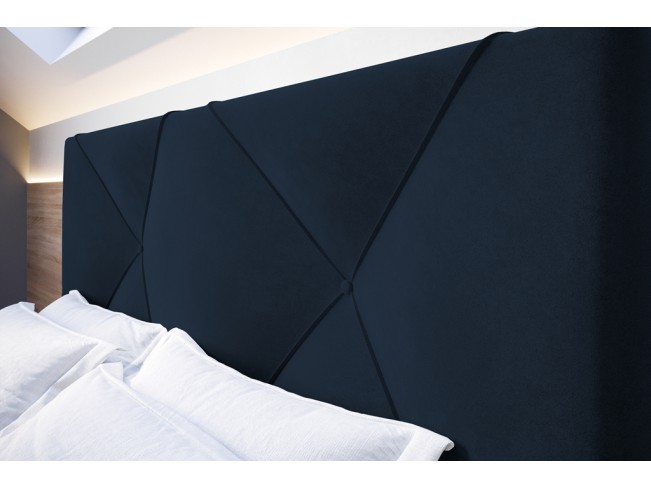 Łóżko tapicerowane Rino 140 Monolith 79 ciemny granat