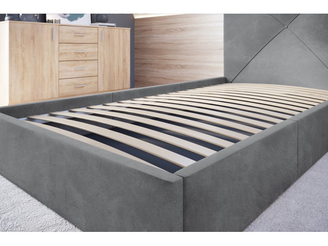 Łóżko tapicerowane Rino 80 Monolith 84 jasny szary