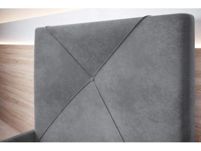 Łóżko tapicerowane Rino 120 Monolith 84 jasny szary