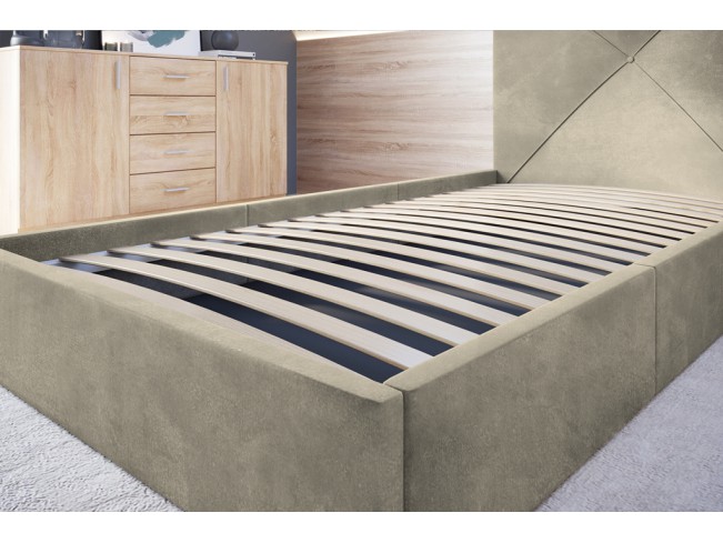 Łóżko tapicerowane Rino 80 Monolith 02 ecru