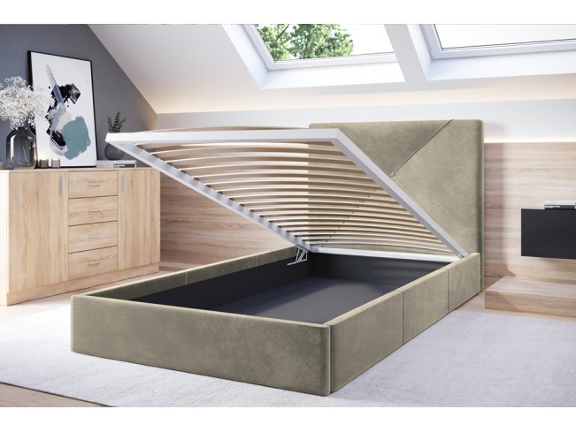 Łóżko tapicerowane Rino 80 Monolith 02 ecru