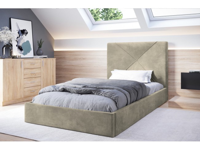 Łóżko tapicerowane Rino 90 Monolith 02 ecru