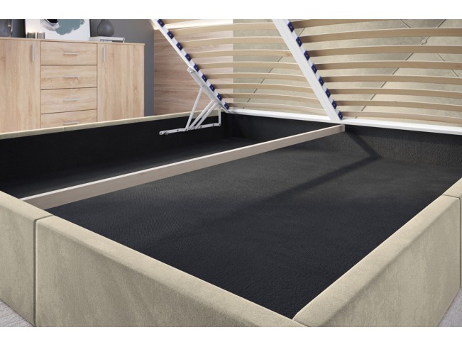 Łóżko tapicerowane Rino 140 Monolith 02 ecru