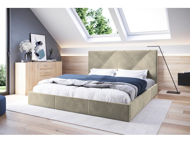 Łóżko tapicerowane Rino 160 Monolith 02 ecru