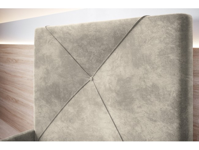 Łóżko tapicerowane Rino 120 Riviera 21 jasny beż