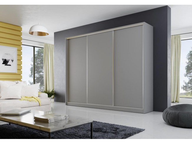 Szafa przesuwna Meblo szary mat 270 cm