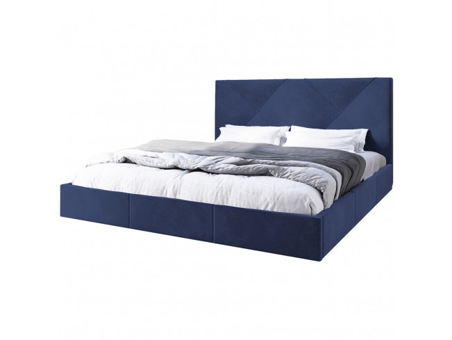 Łóżko tapicerowane Rino 180 Riviera 81 granatowy - widok frontu