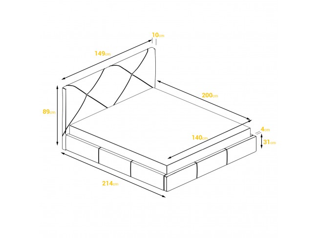 Łóżko tapicerowane RINO RI-82 140
