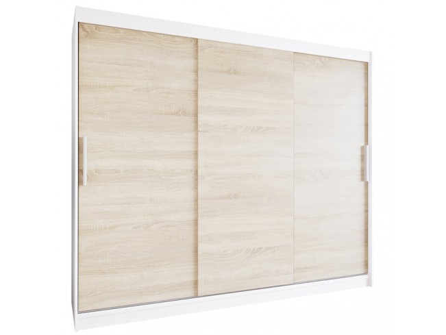 Szafa Lolo II 250 biały mat/sonoma -widok ogólny