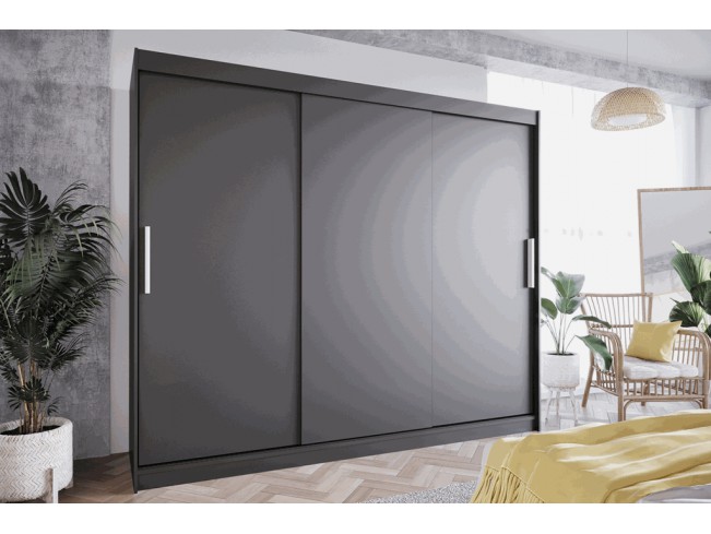 Szafa przesuwna Lolo II czarny mat 250 cm