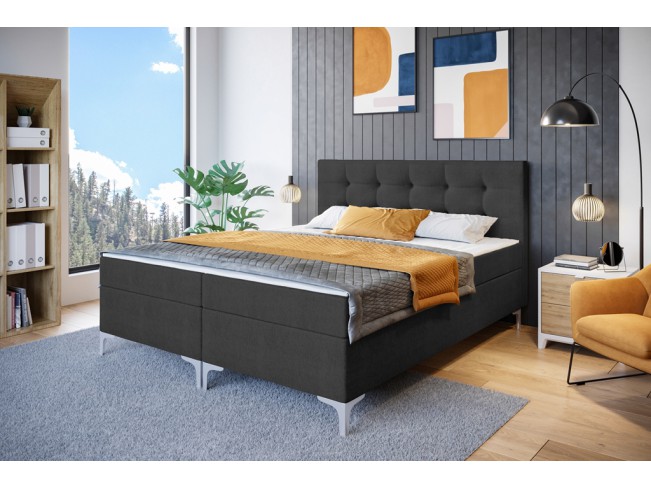 Łóżko kontynentalne Lilu 140 Sawana 05 szary