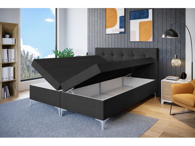 Łóżko kontynentalne Lilu 180 Sawana 05 szary