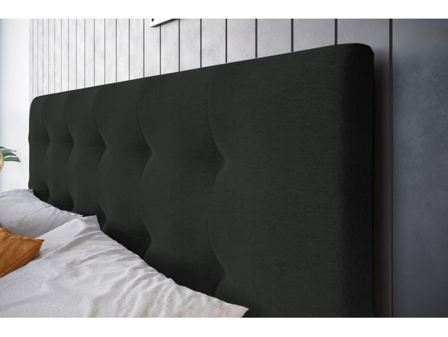 Łóżko kontynentalne Lilu 140 Sawana 14 czarny