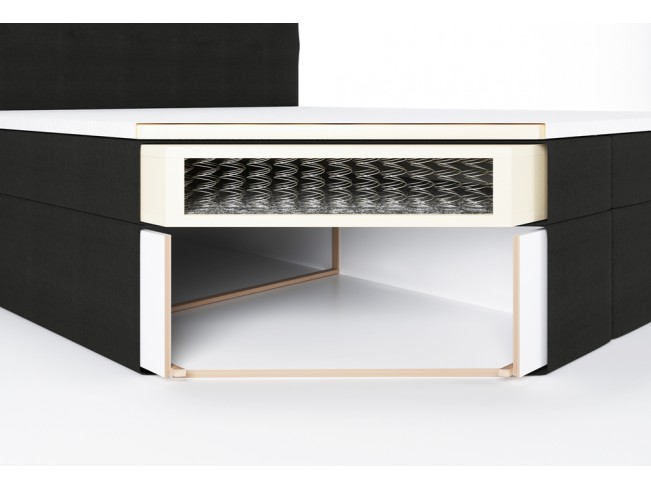 Łóżko kontynentalne Lilu 140 Sawana 14 czarny