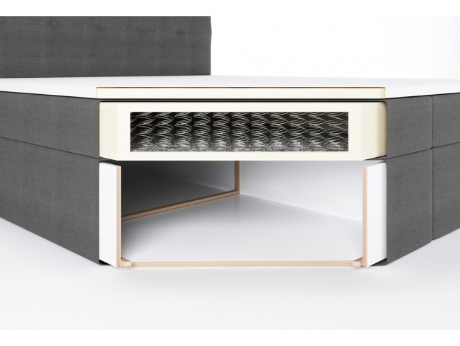 Łóżko kontynentalne Lilu 180 Sawana 21 jasny szary