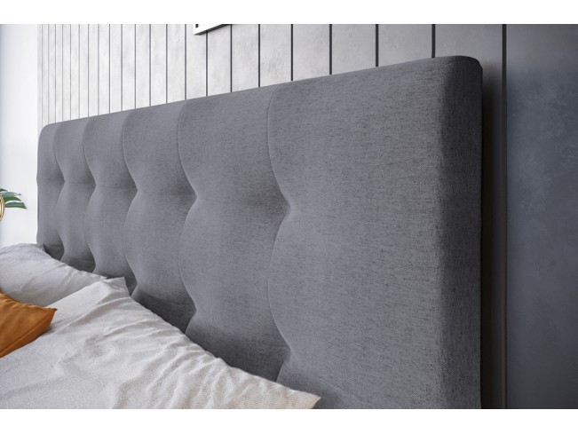 Łóżko kontynentalne Lilu 180 Sawana 21 jasny szary