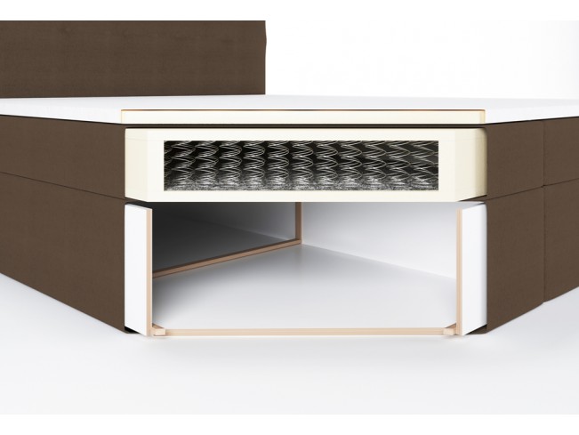 Łóżko kontynentalne Lilu 160 Sawana 25 ciepły brąz