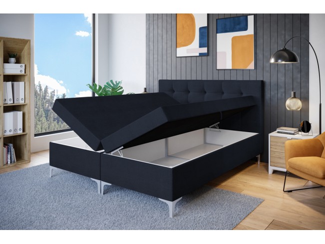 Łóżko kontynentalne Lilu 140 Sawana 80 niebieski jeans