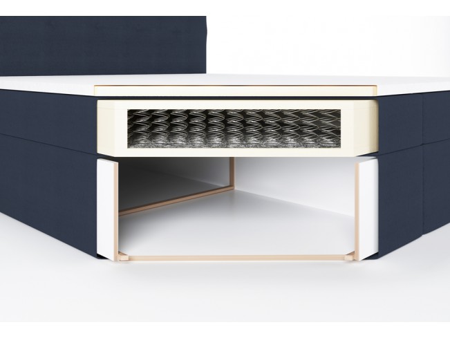 Łóżko kontynentalne Lilu 180 Sawana 80 niebieski jeans