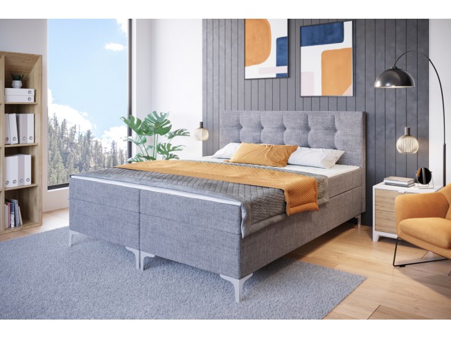 Łóżko kontynentalne Lilu 140 Inari 91 jasny szary