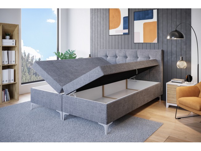 Łóżko kontynentalne Lilu 160 Inari 91 jasny szary