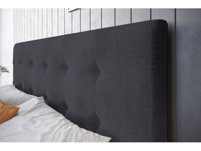 Łóżko kontynentalne Lilu 160 Inari 96 ciemny szary