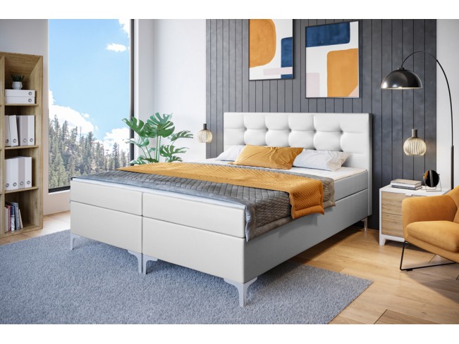 Łóżko kontynentalne Lilu 160 Madryt 920 biały