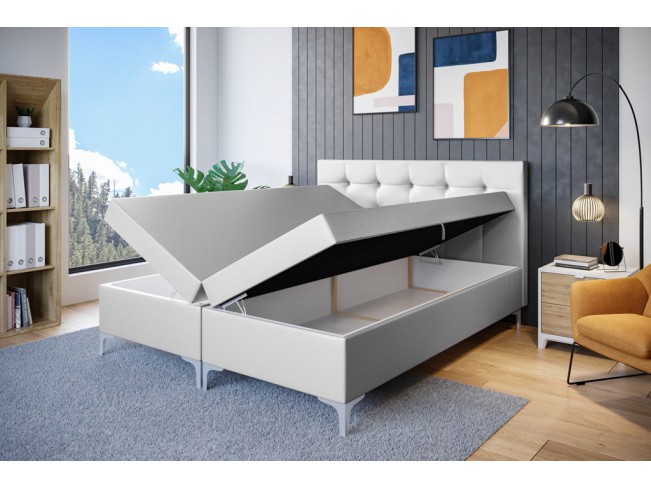 Łóżko kontynentalne Lilu 160 Madryt 920 biały