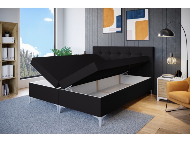 Łóżko kontynentalne Lilu 180 Madryt 9100 czarny