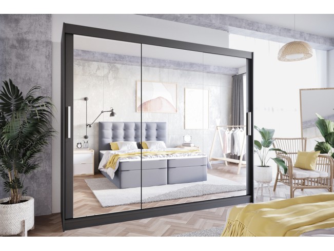 Szafa przesuwna Lolo III czarny mat 250 cm