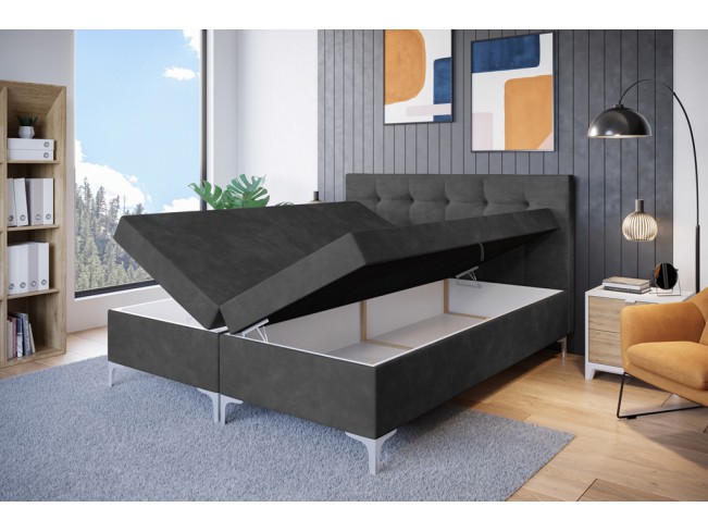 Łóżko kontynentalne Lilu 160 Kronos 22 stalowy