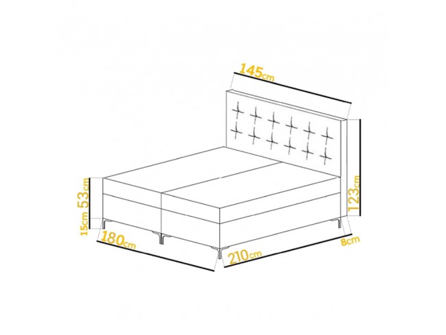 Łóżko kontynentalne LILU KR-22 180