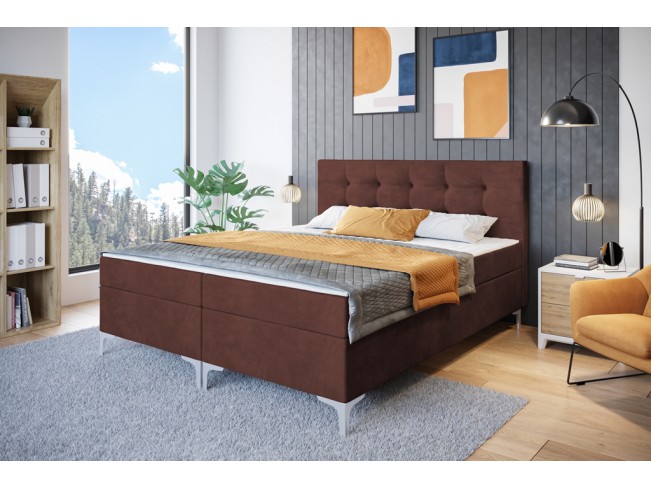 Łóżko kontynentalne Lilu 180 Kronos 29 łososiowy