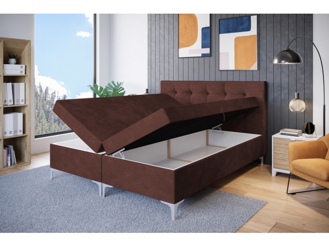 Łóżko kontynentalne Lilu 180 Kronos 29 łososiowy