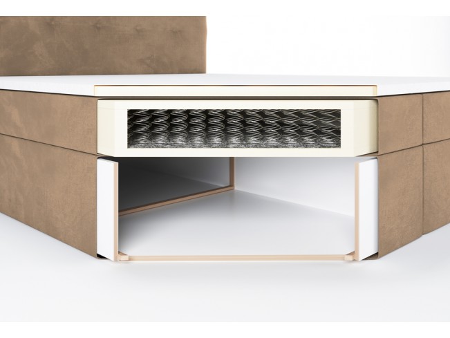 Łóżko kontynentalne Lilu 160 Monolith 09 jasny brąz