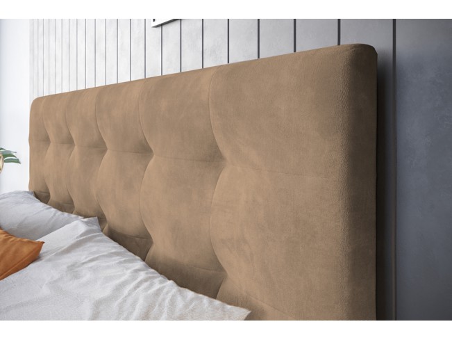 Łóżko kontynentalne Lilu 180 Monolith 09 jasny brąz