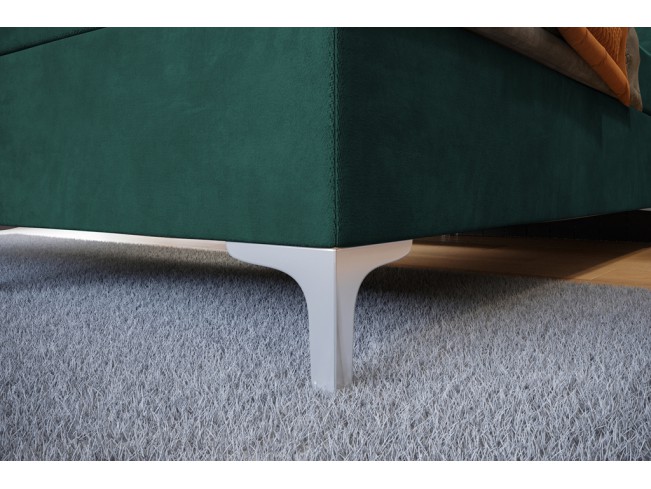 Łóżko kontynentalne Lilu 140 Monolith 37 butelkowa zieleń