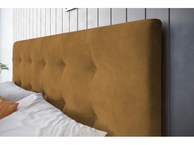 Łóżko kontynentalne Lilu 160 Monolith 48 miodowy