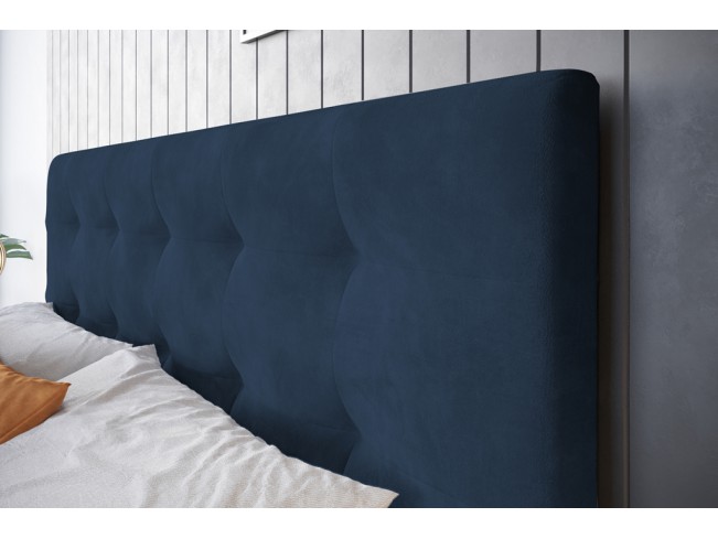 Łóżko kontynentalne Lilu 180 Monolith 77 granatowy
