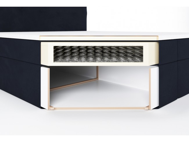 Łóżko kontynentalne Lilu 160 Monolith 79 ciemny granat