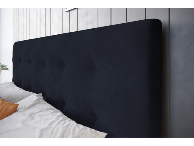 Łóżko kontynentalne Lilu 180 Monolith 79 ciemny granat